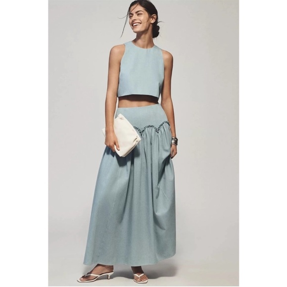 NWT Mare Mare Anthropologie basque waist skirt XS - Picture 3 of 7